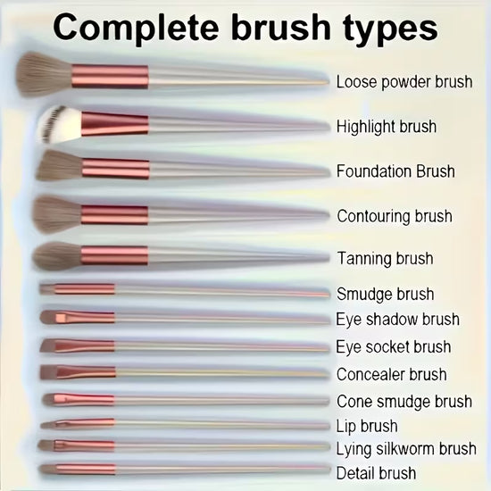 Set de 15 brochas de maquillaje de lujo