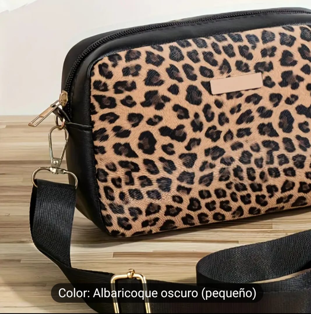 Bolso Bandolera de Estampado de Leopardo Chic para Mujer