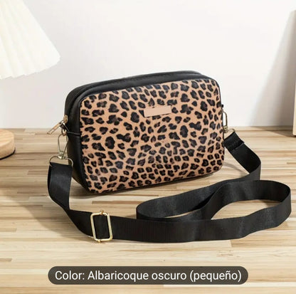 Bolso Bandolera de Estampado de Leopardo Chic para Mujer