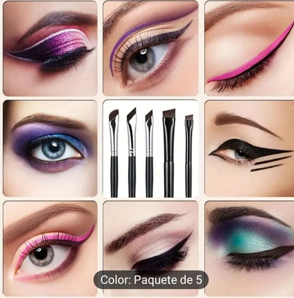 Juego de 5 Brochas de Maquillaje de Ojos de Precisión.