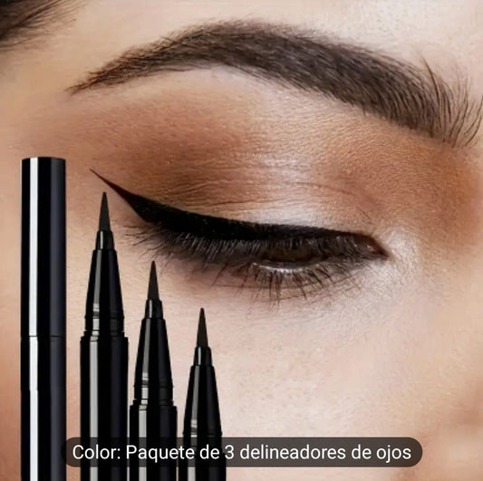 Set de 3 delineadores de ojos líquidos negros