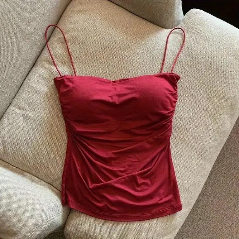 Conjunto de 4 Tops de Tirantes con Volantes para Mujer