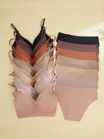 Conjunto de 7 piezas de Ropa Interior Femenina Sin Costuras y Cómoda