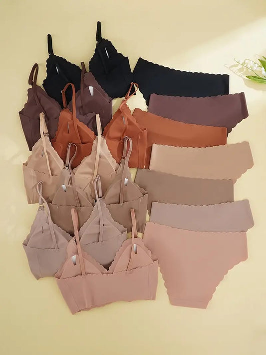 Conjunto de 7 piezas de Ropa Interior Femenina Sin Costuras y Cómoda