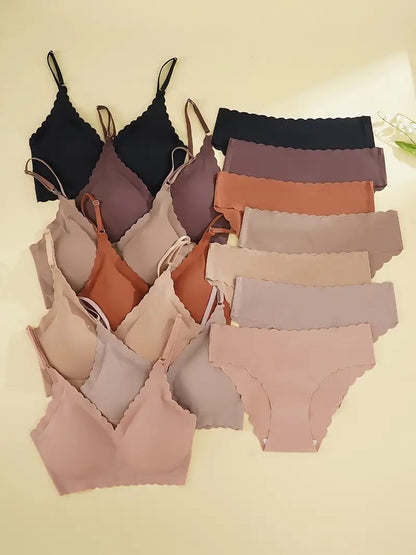 Conjunto de 7 piezas de Ropa Interior Femenina Sin Costuras y Cómoda