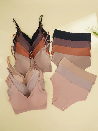 Conjunto de 7 piezas de Ropa Interior Femenina Sin Costuras y Cómoda