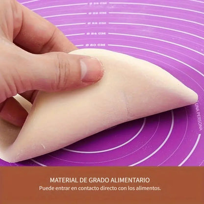 1 Alfombrilla de Silicona Antiadherente Extra Gruesa con Medidas - Grado Alimenticio