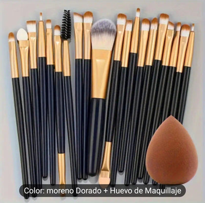 1 set de 20 piezas de,  Brochas de Maquillaje de Lujo