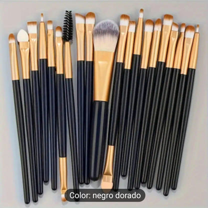 1 set de 20 piezas de,  Brochas de Maquillaje de Lujo